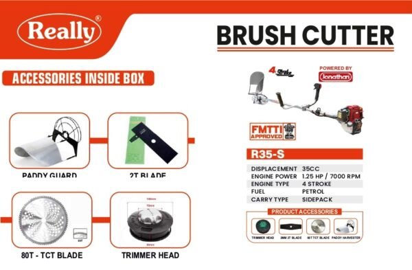 Really R35-S Sidepack Brush Cutter (35CC, 4-Stroke)