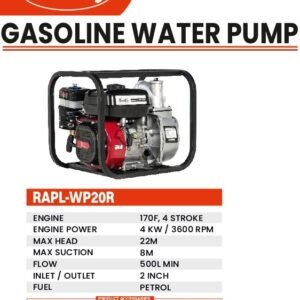 RAPL-WP20-R – 6.5 HP 2-Inch Petrol Water Pump