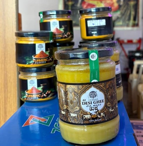 A2 Hebbail Desi Cow Ghee (Bilona Method, 100% Natural)